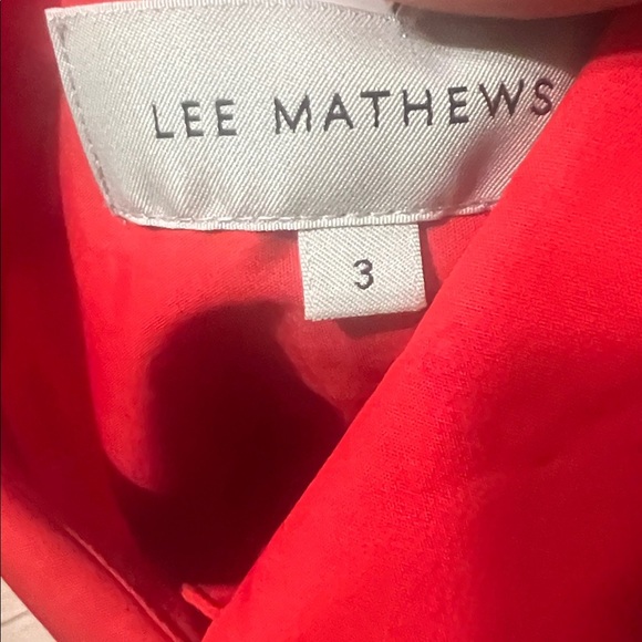 Lee Mathews Wendy Shirt Dress Red Blue Colorblock Cotton Oversized Size 3 8-10 - Picture 12 of 12